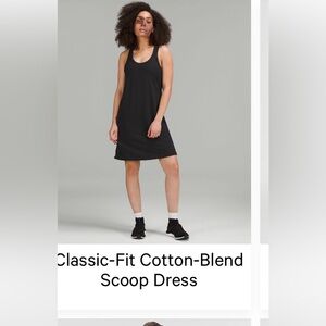 Lululemon cotton-blend classic scoop dress 8